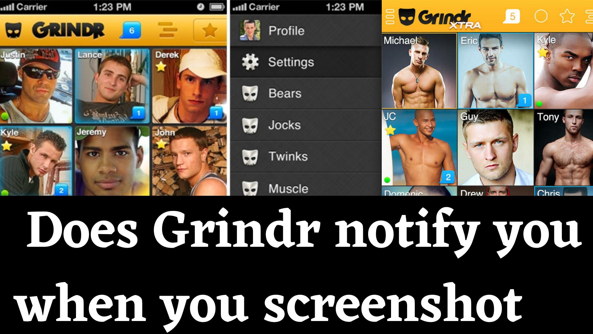 Can you screenshot albums on grindr