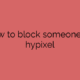 How to block someone on hypixel