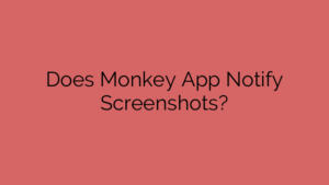 Does Monkey App Notify Screenshots?