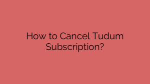 How to Cancel Tudum Subscription?