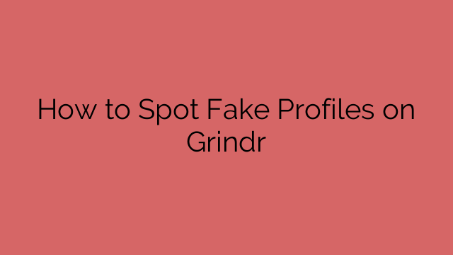 How to Spot Fake Profiles on Grindr