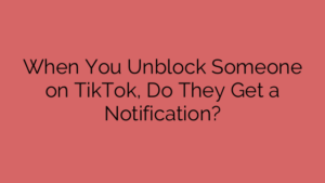 When You Unblock Someone on TikTok, Do They Get a Notification?