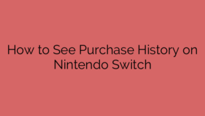How to See Purchase History on Nintendo Switch